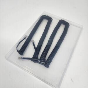 Two Black Landline Phone Cords